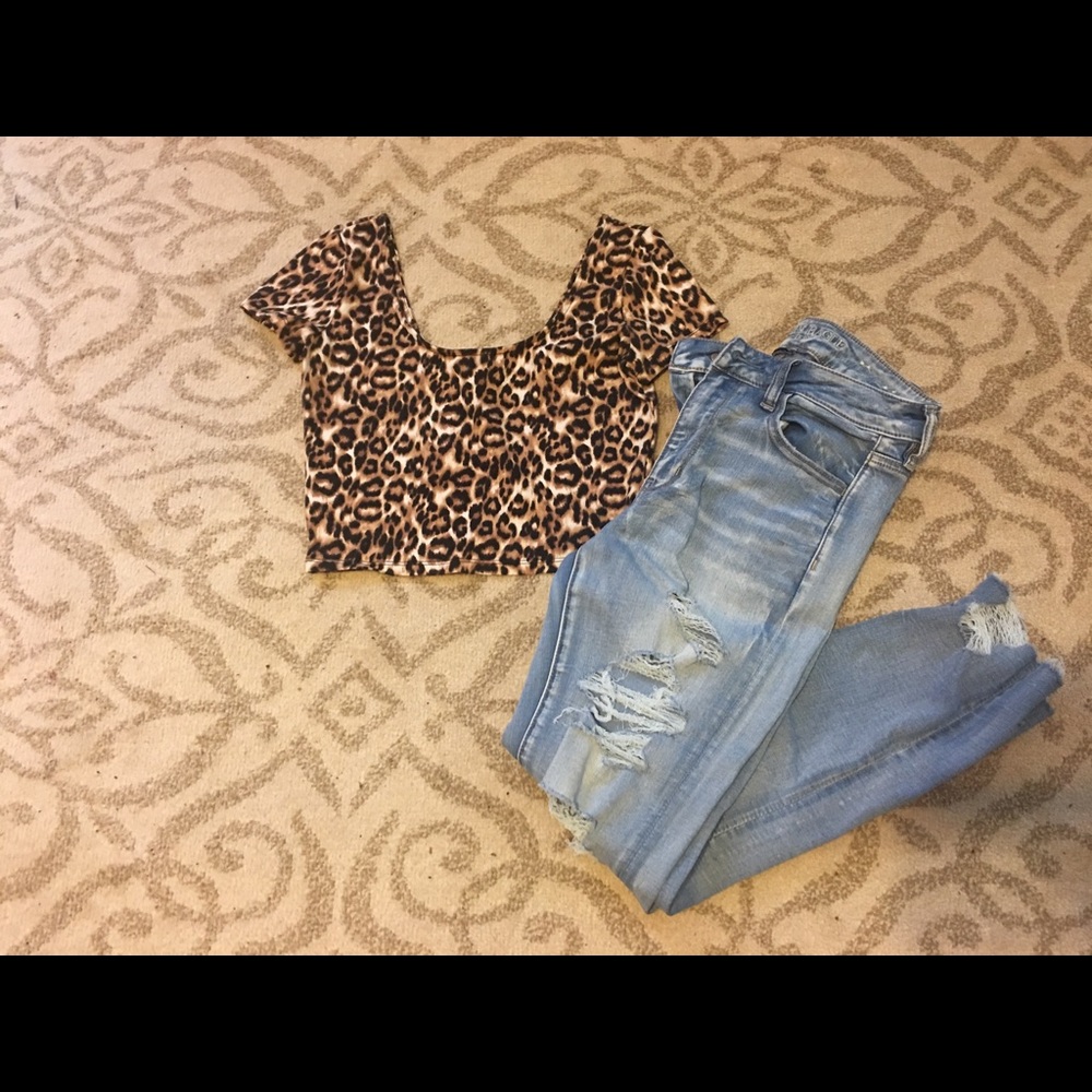 Cheetah Print Crop Top